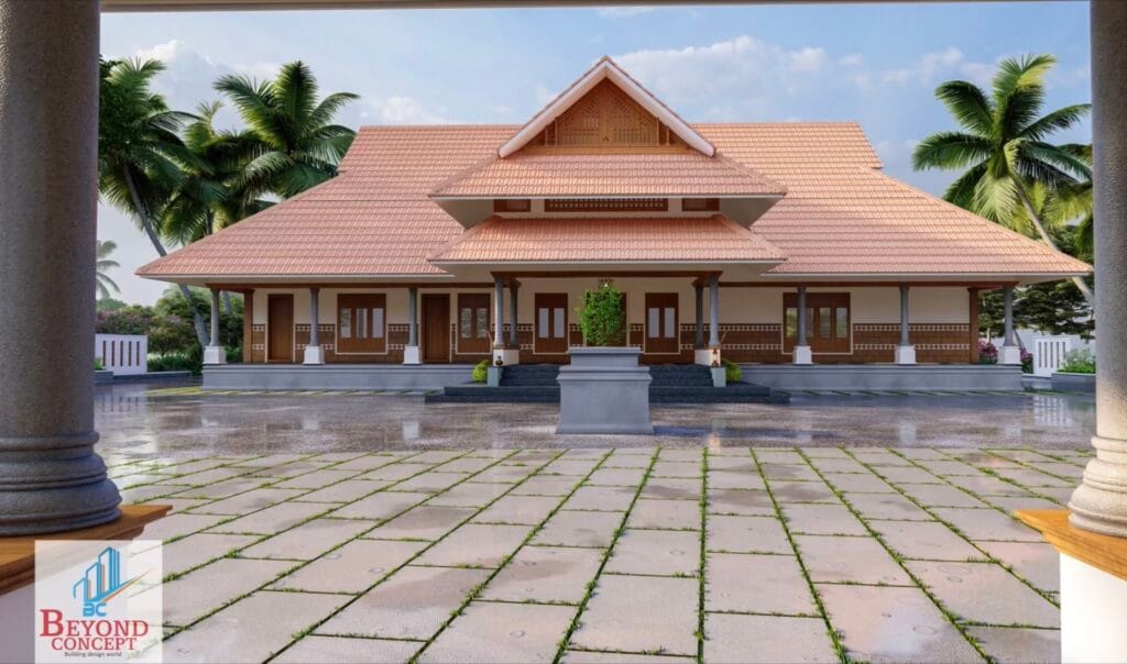 Presenting a stunning example of Kerala’s timeless architectural heritage — a traditional Nalukettu house constructed in Kottarakara, spanning an impressive 6000 square feet. This elegant residence showcases the perfect harmony of culture and craftsmanship, designed with a central open courtyard (nadumuttam), sloping tiled roofs, and intricately carved wooden pillars that echo the charm of Kerala's ancestral homes. Built using authentic materials and traditional techniques, the house stands as a proud reflection of Kerala's rich legacy, thoughtfully blending comfort, aesthetics, and functionality.